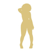 Basic Shape Woman MDF Cutout Silhouette Style 6 - Unfinished For DIY