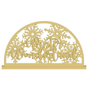 3D Half Circle With Stand MDF Cutout Winter Wonderland Unfinished For DIY