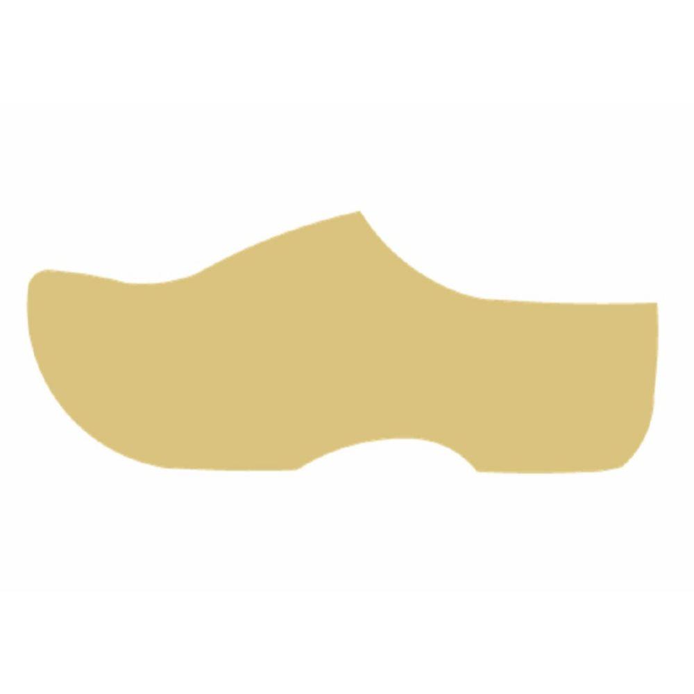 Basic Shape Wooden Shoe MDF Cutout Plain Silhouette - Unfinished For DIY