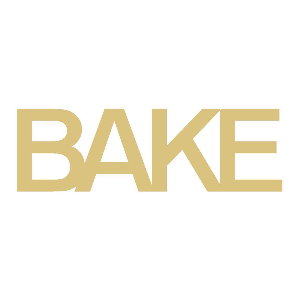 Basic Shape Word MDF Cutout Bake In Capital Letters Style 1 - Unfinished For DIY
