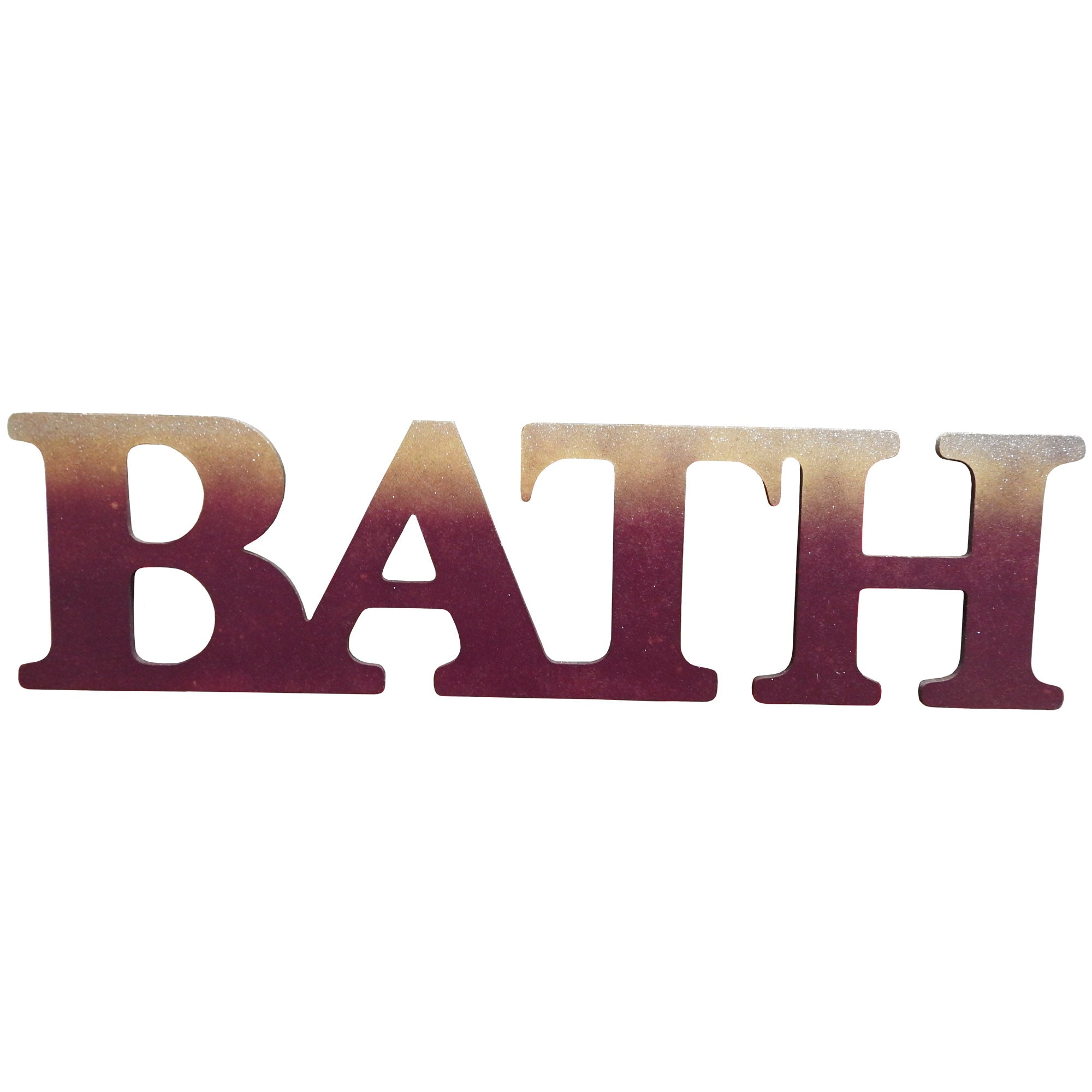 Basic Shape Word MDF Cutout Bath - Unfinished For DIY