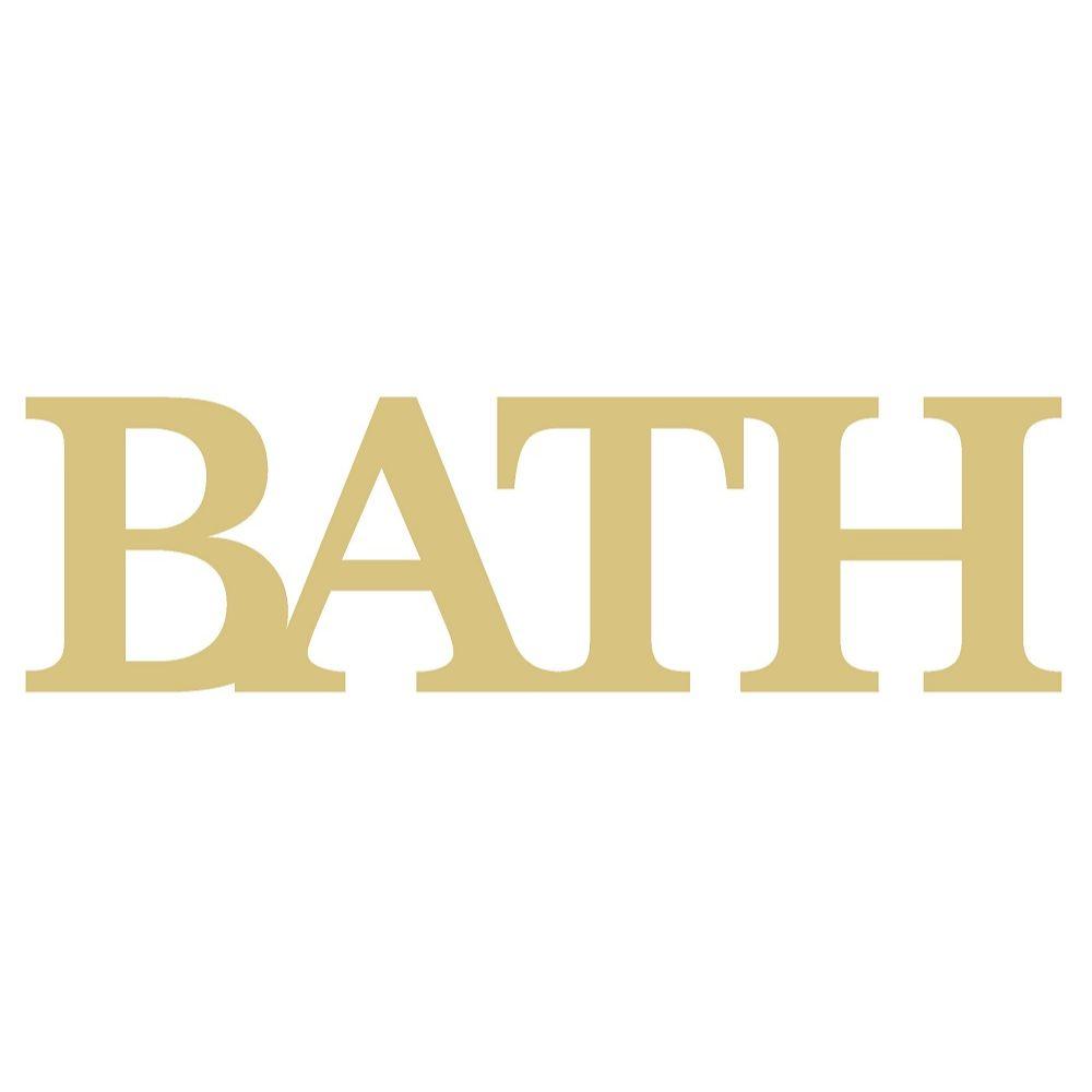 Basic Shape Word MDF Cutout Bath - Unfinished For DIY