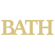Basic Shape Word MDF Cutout Bath - Unfinished For DIY