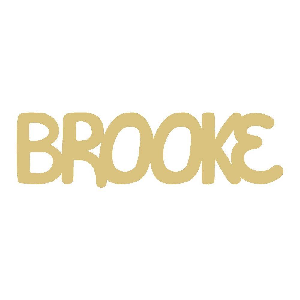 Basic Shape Word MDF Cutout Brooke - Unfinished For DIY