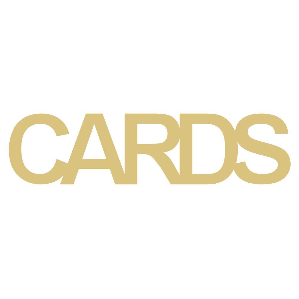 Basic Shape Word MDF Cutout CARDS - Unfinished For DIY