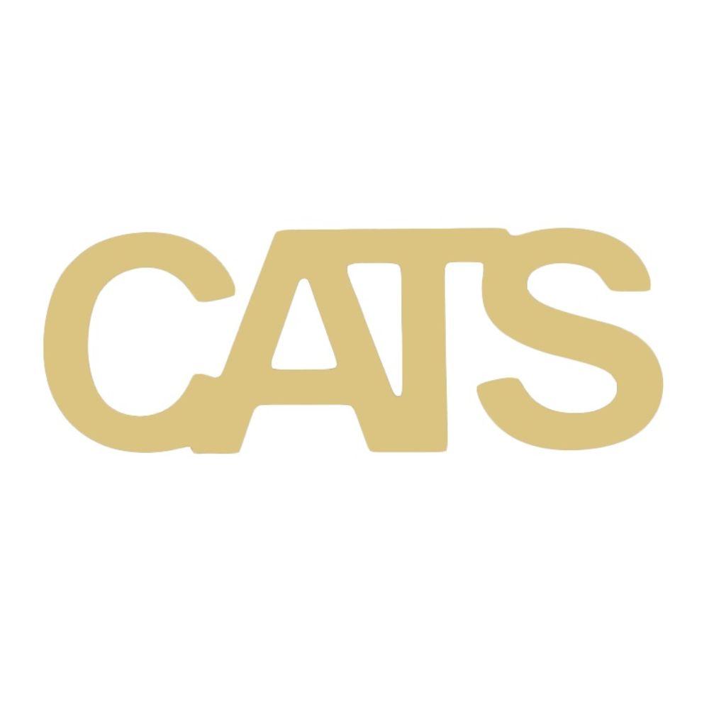 Basic Shape Word MDF Cutout Cats - Unfinished For DIY