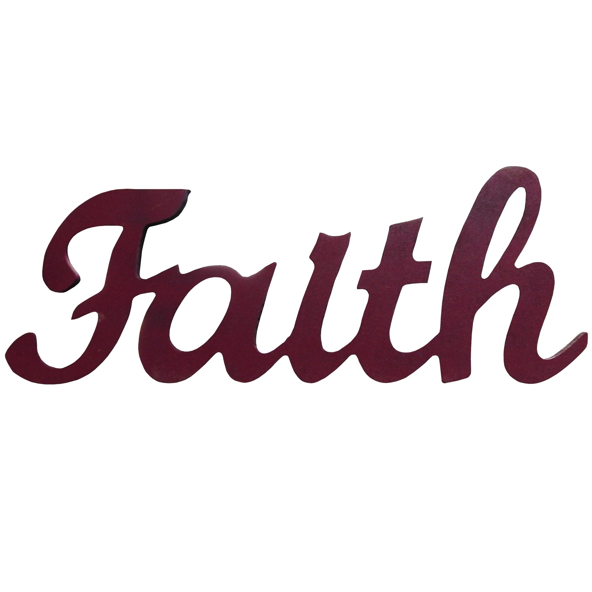 Basic Shape Script MDF Cutout Faith Script Font - Unfinished For DIY