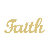 Basic Shape Script MDF Cutout Faith Script Font - Unfinished For DIY