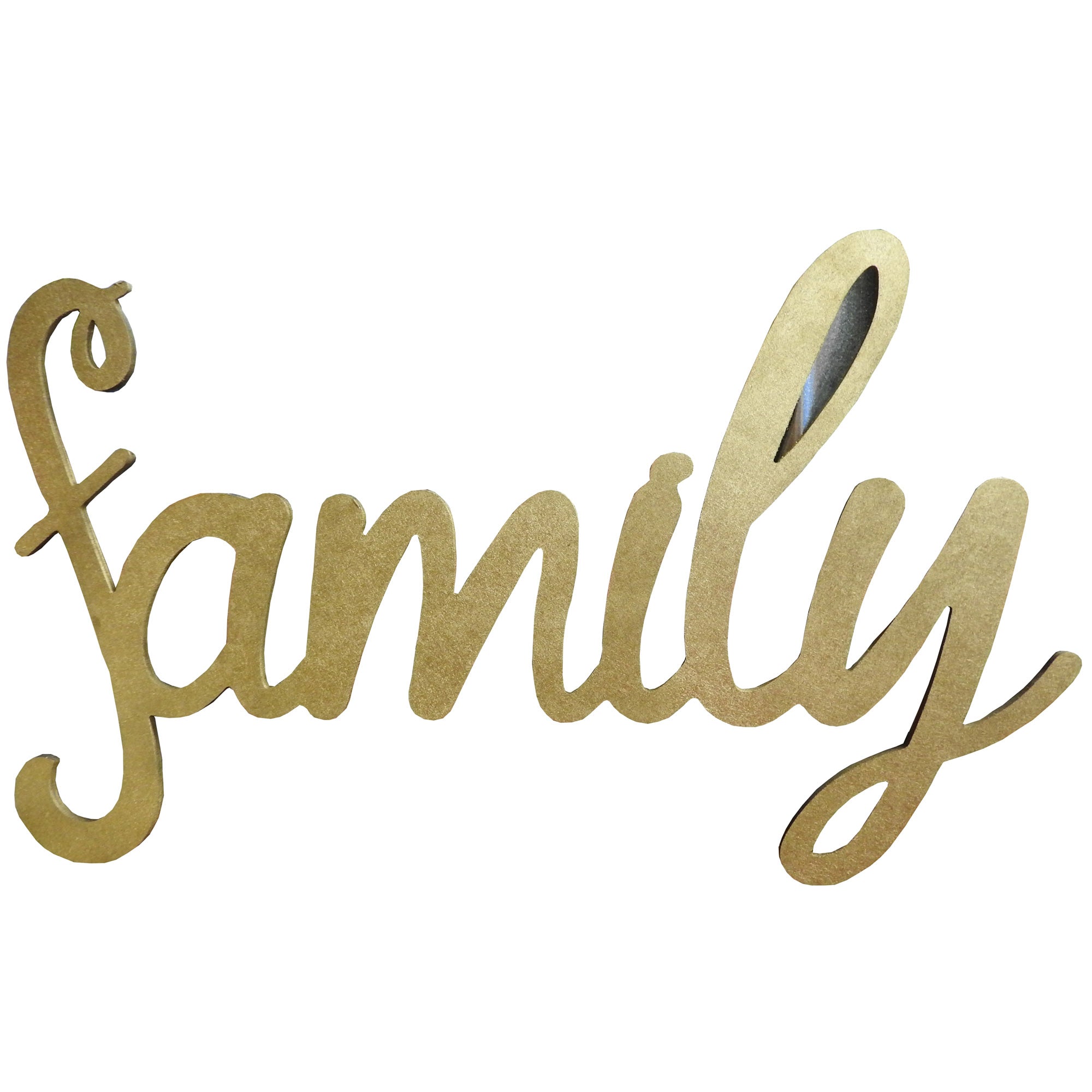 Basic Shape Script MDF Cutout Family Style 4 - Unfinished For DIY