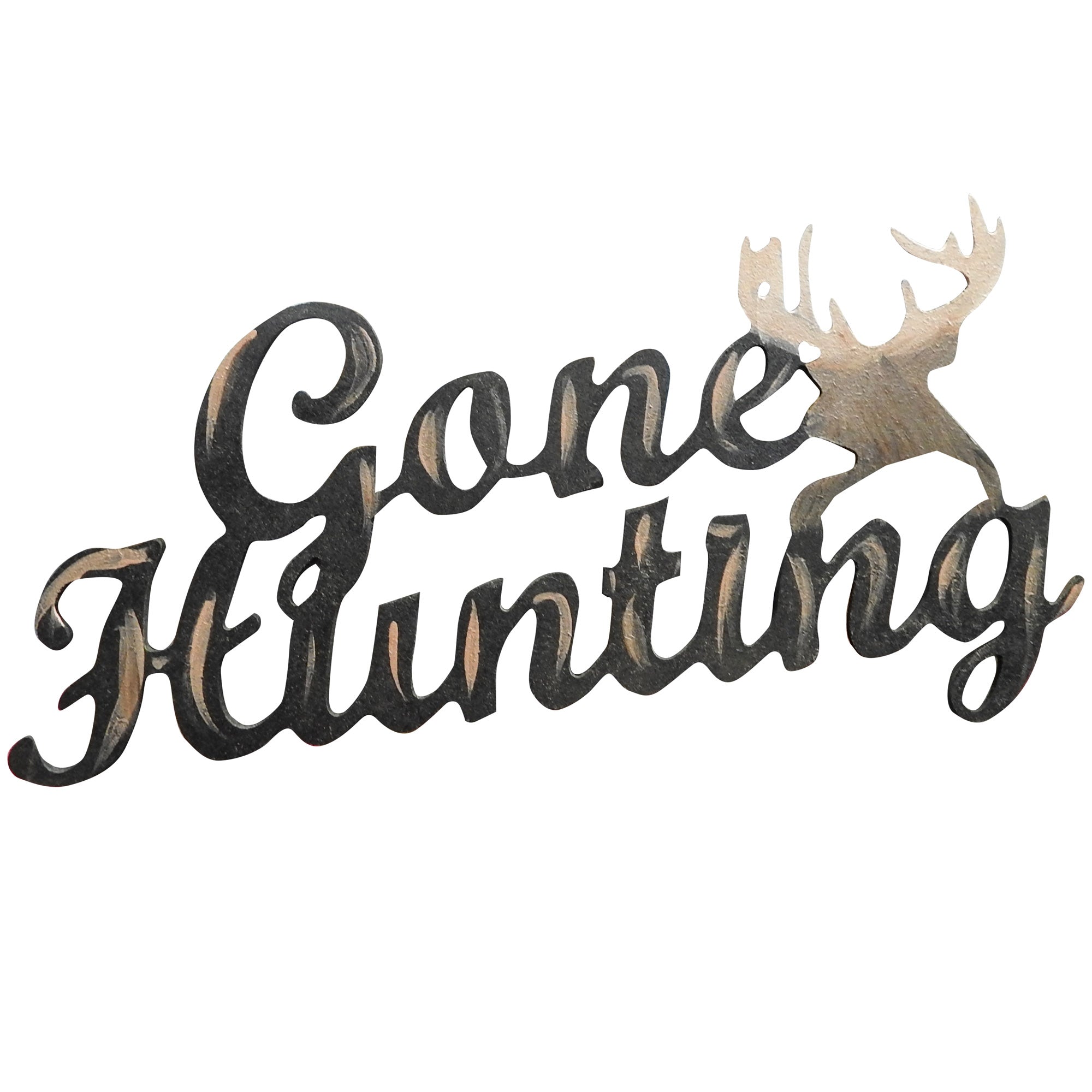 Basic Shape Deer Silhouette MDF Cutout Gone Hunting - Unfinished For DIY