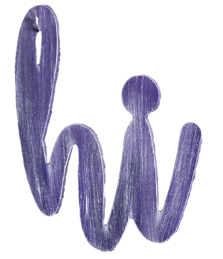 Basic Shape Word MDF Cutout Script Hi - Unfinished For DIY