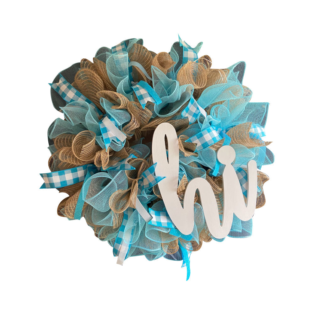 Basic Shape Word MDF Cutout Script Hi - Unfinished For DIY