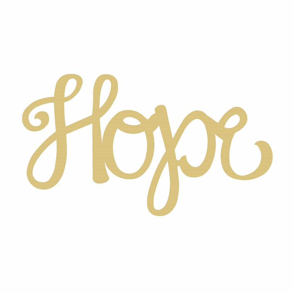 Basic Shape Word MDF Cutout Hope - Unfinished For DIY