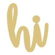 Basic Shape Word MDF Cutout Script Hi - Unfinished For DIY