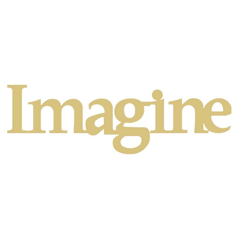 Basic Shape Word MDF Cutout Imagine Style 2 - Unfinished For DIY