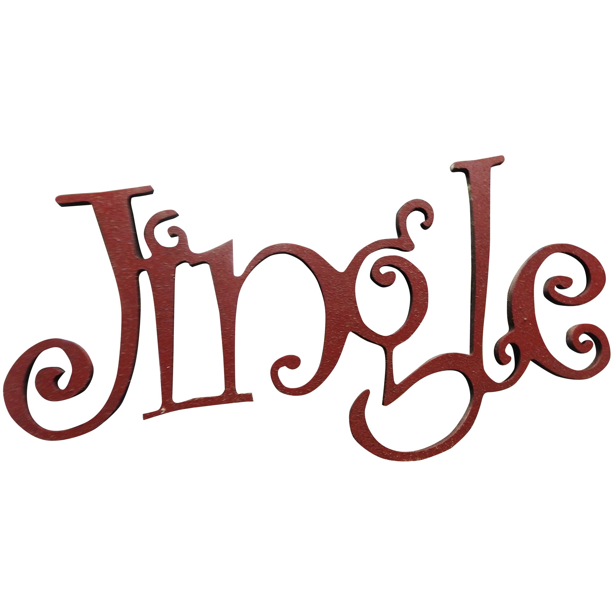 Basic Shape Word MDF Cutout Jingle - Unfinished For DIY