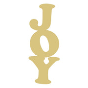 Basic Shape Word MDF Cutout Joy Word Vertical - Unfinished For DIY
