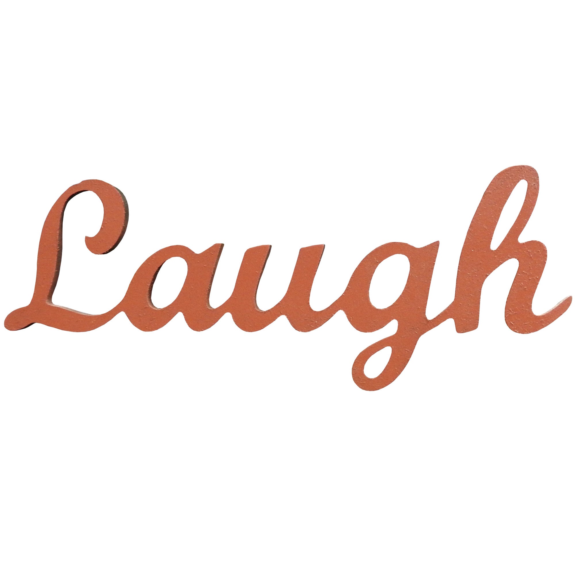 Basic Shape Word MDF Cutout Laugh Style 1 - Unfinished For DIY