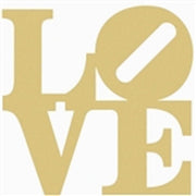 Basic Shape Love MDF Cutout Slanted O - Unfinished For DIY