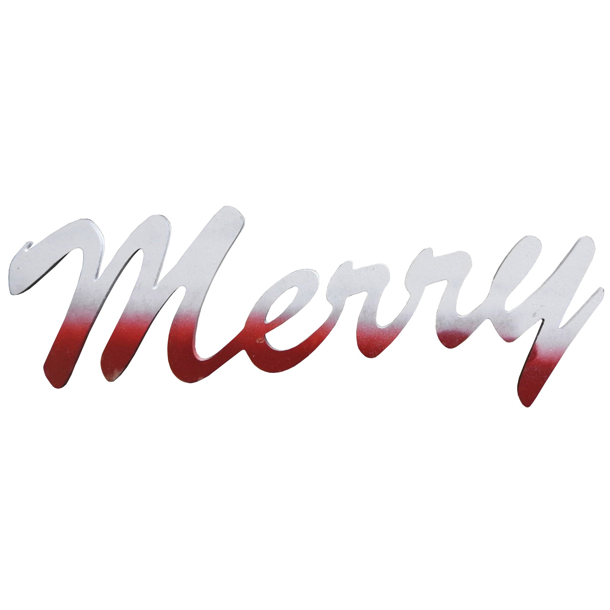 Basic Shape Word MDF Cutout Merry - Unfinished For DIY