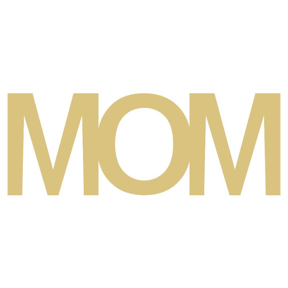 Basic Shape Word MDF Cutout MOM Style 2 - Unfinished For DIY
