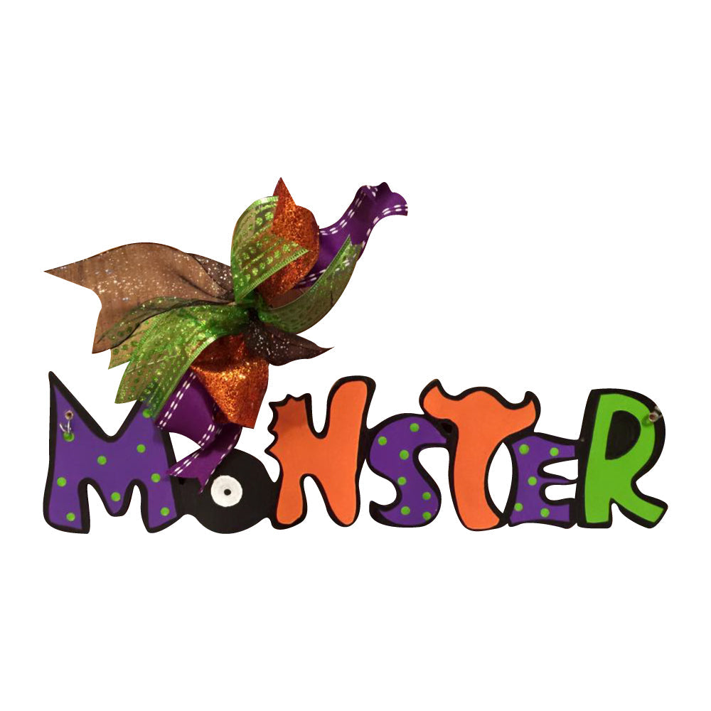 Basic Shape Word MDF Cutout Monster - Unfinished For DIY