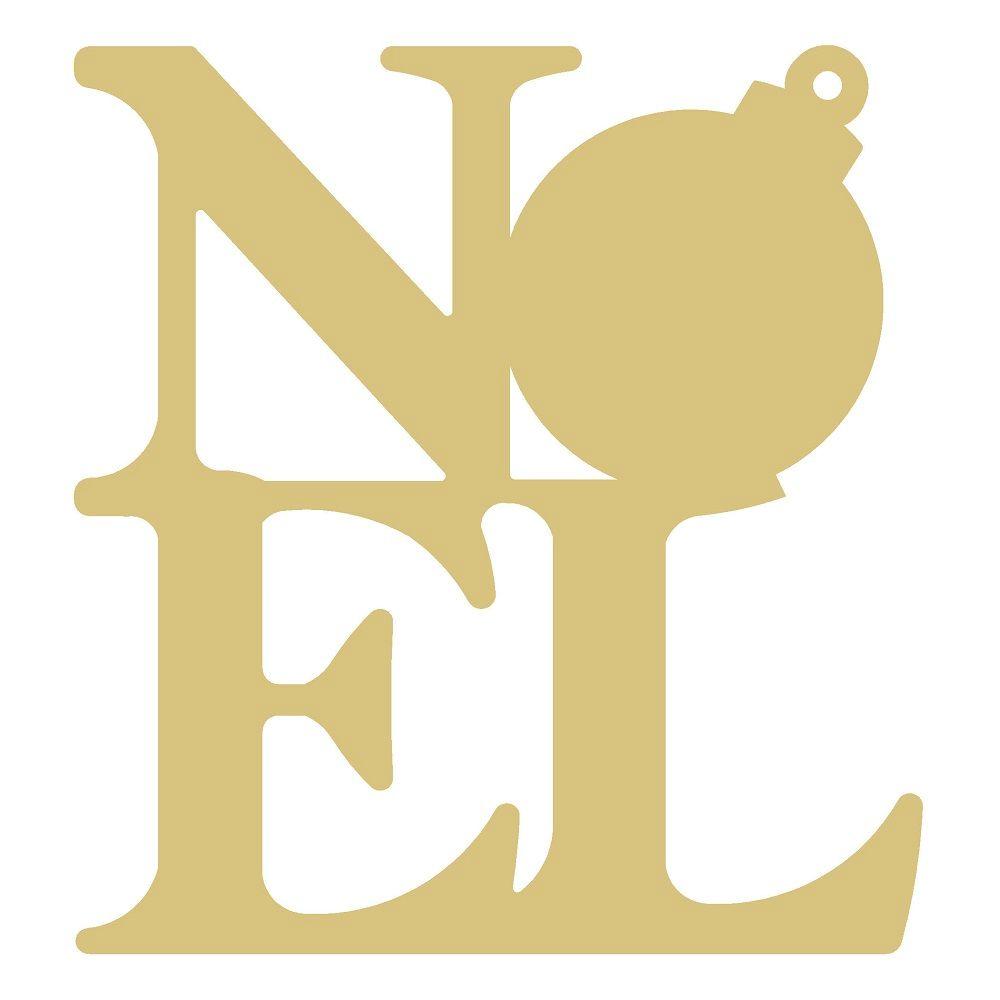 Basic Shape Noel With Ornament MDF Cutout- Unfinished For DIY