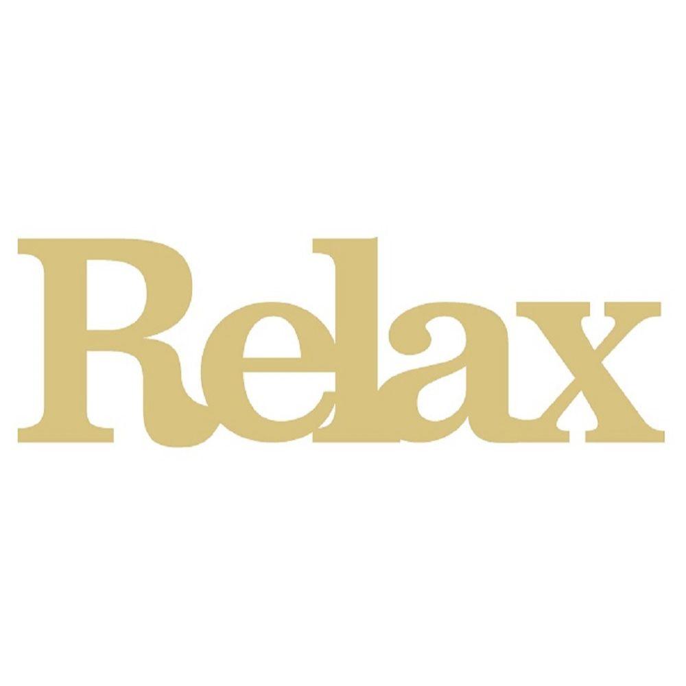 Basic Shape Word MDF Cutout Relax - Unfinished For DIY