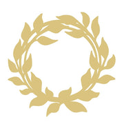 Basic Shape Round MDF Cutout Laurel Wreath - Unfinished For DIY
