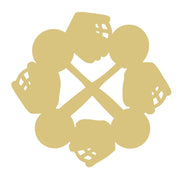 Basic Shape Wreath MDF Cutout Baseball and Bat Pattern - Unfinished For DIY