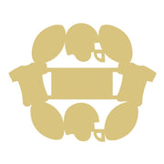 Basic Shape Wreath MDF Cutout Football Jersey And Helmet - Unfinished For DIY