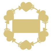 Basic Shape Wreath MDF Cutout Valentine Hearts Border - Unfinished For DIY