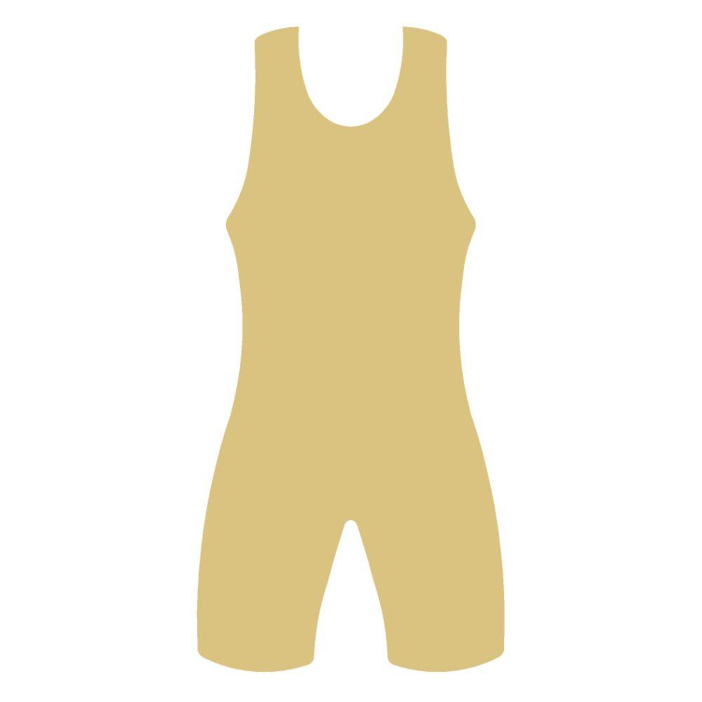 Basic Shape Singlet MDF Cutout Wrestling Singlet Silhouette - Unfinished For DIY