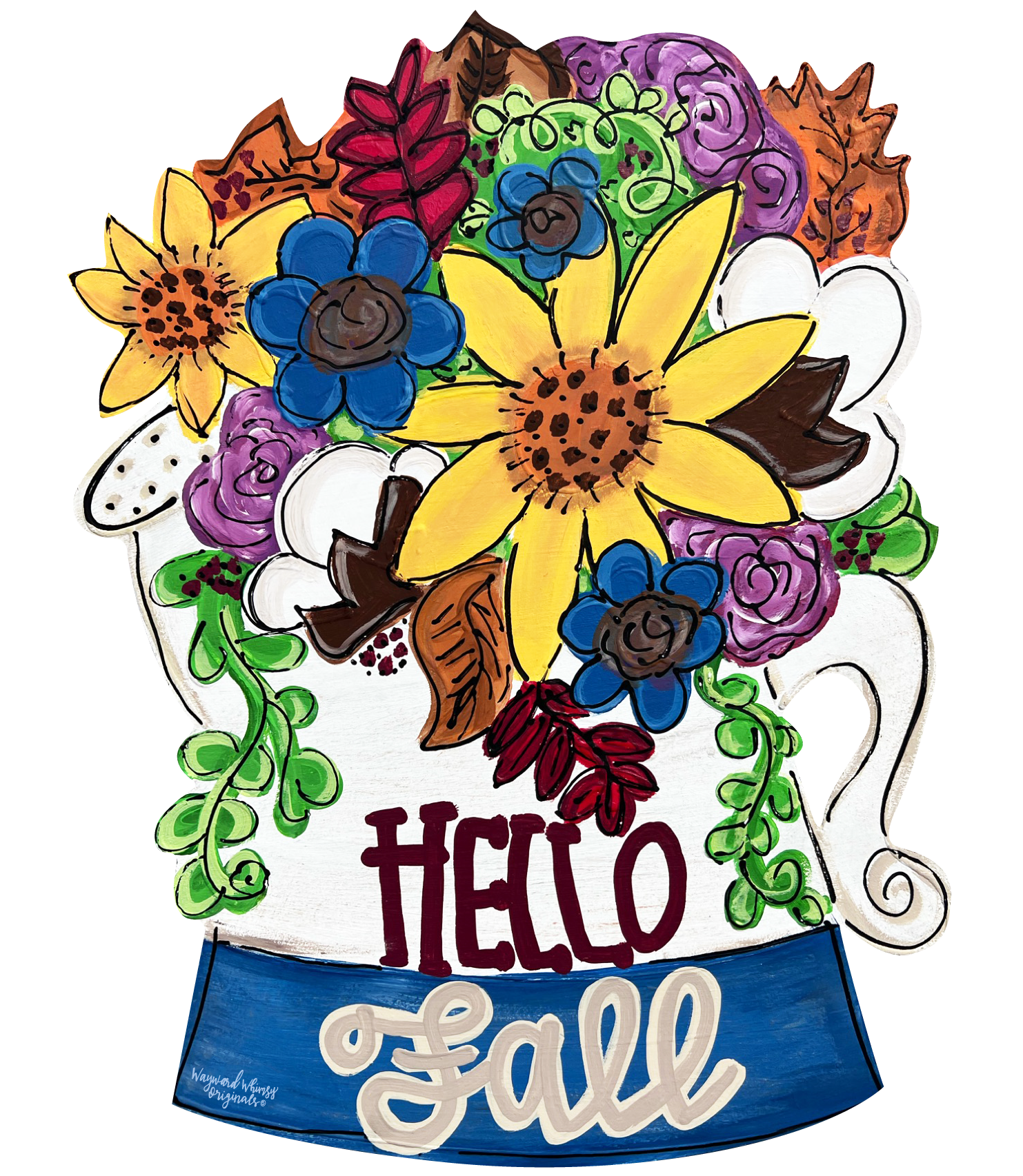 WAYWARD WHIMSY FLOWERS IN WATERING CAN