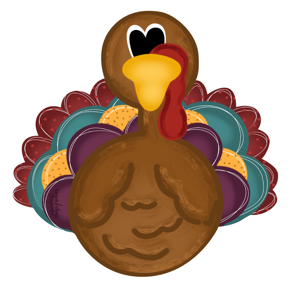 WAYWARD WHIMSY HAPPY THANKSGIVING TURKEY