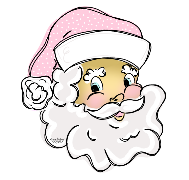 WAYWARD WHIMSY SANTA WITH PINK HAT