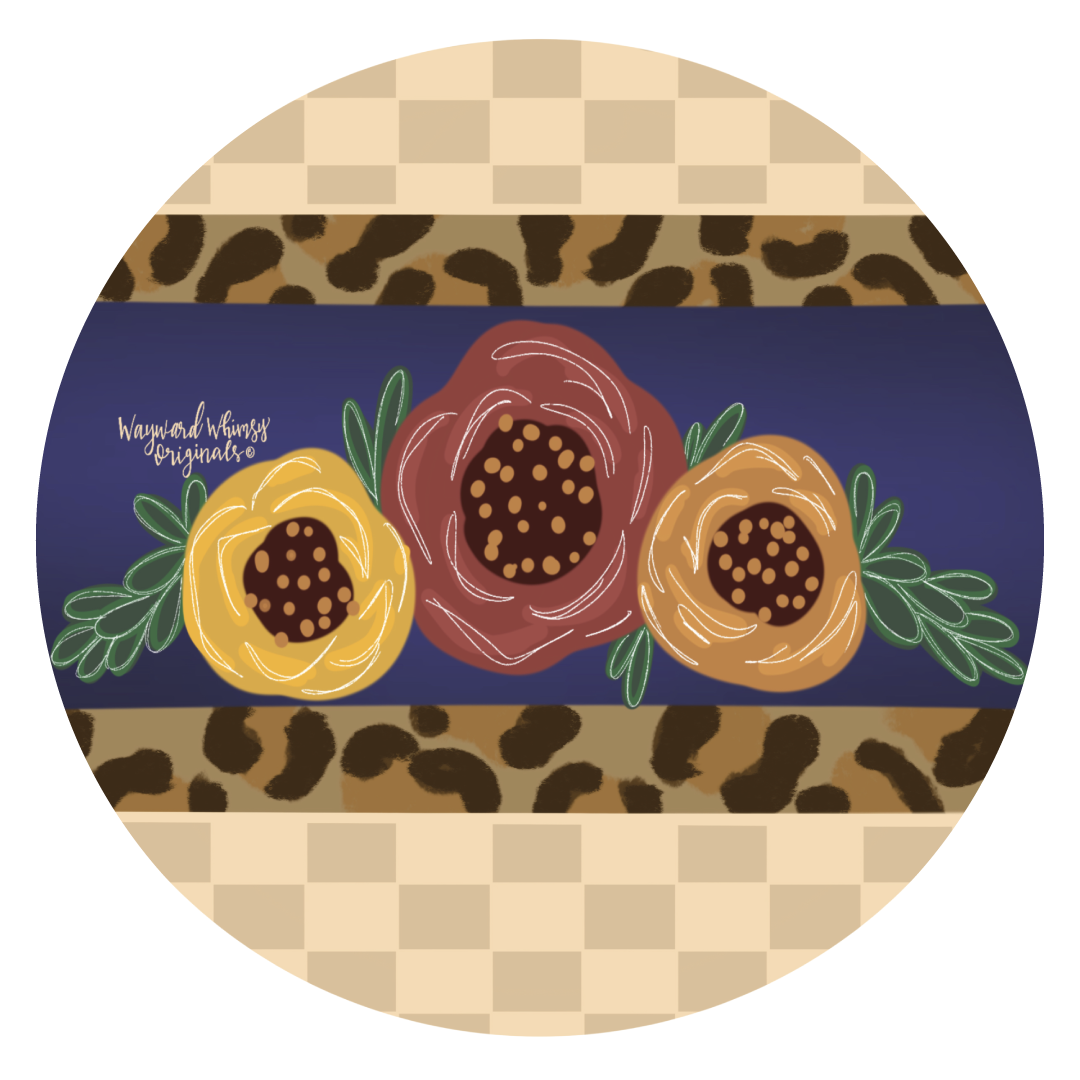 WAYWARD WHIMSY CIRLCE WITH 3 FLOWERS