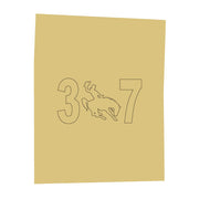 Design By Line Wyoming MDF Cutout With Horse Between 3 And 7 - Unfinished For DIY