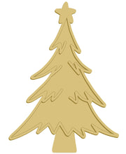 3D Christmas Tree MDF Cutout Christmas Decor - Unfinished For DIY
