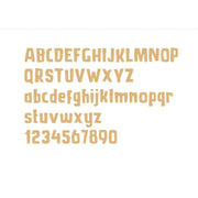 Basic Shape Yellow Balloon Font MDF Cutout Alphabet A-Z And Numbers 0-9 - Unfinished For DIY