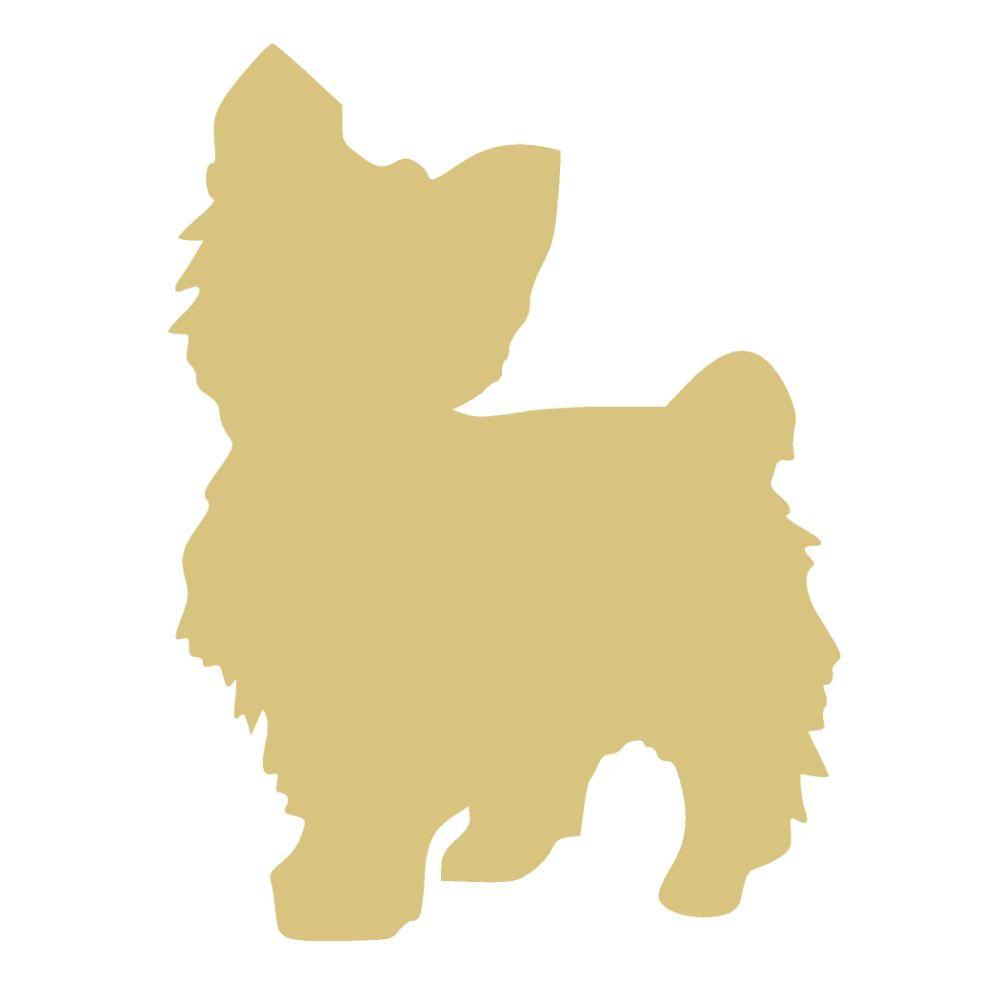 Basic Shape Yorkie MDF Cutout Silhouette - Unfinished For DIY