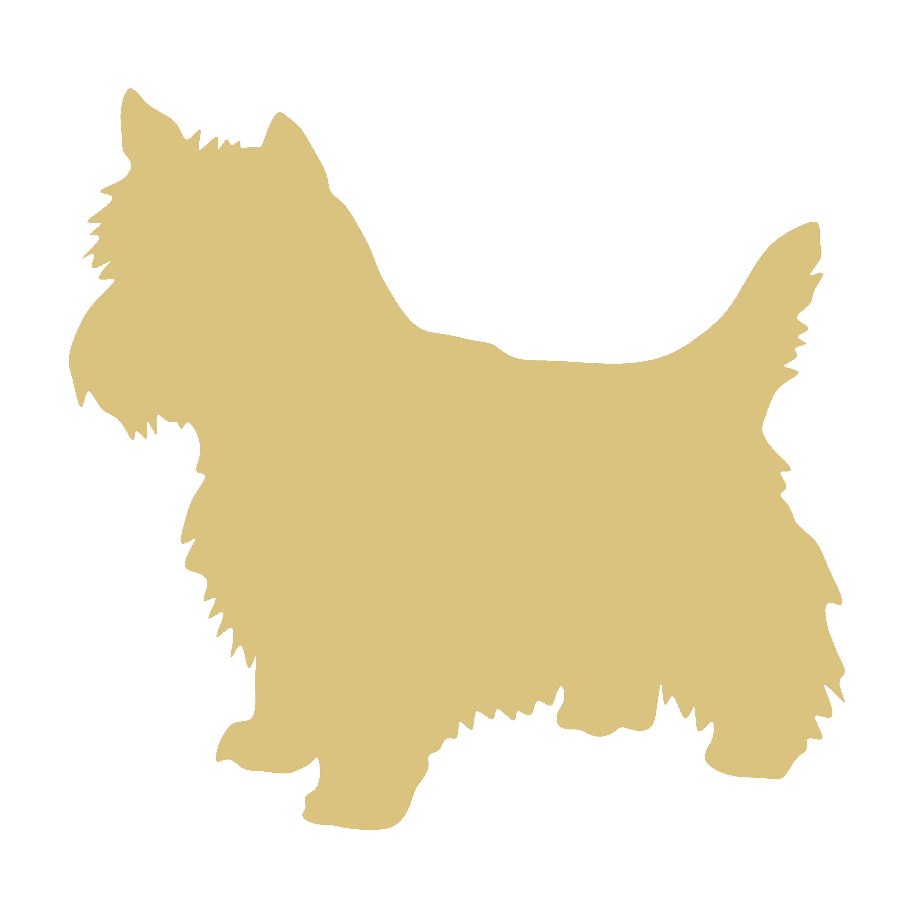 YORKIE Unfinished Wood Cutout Style 2