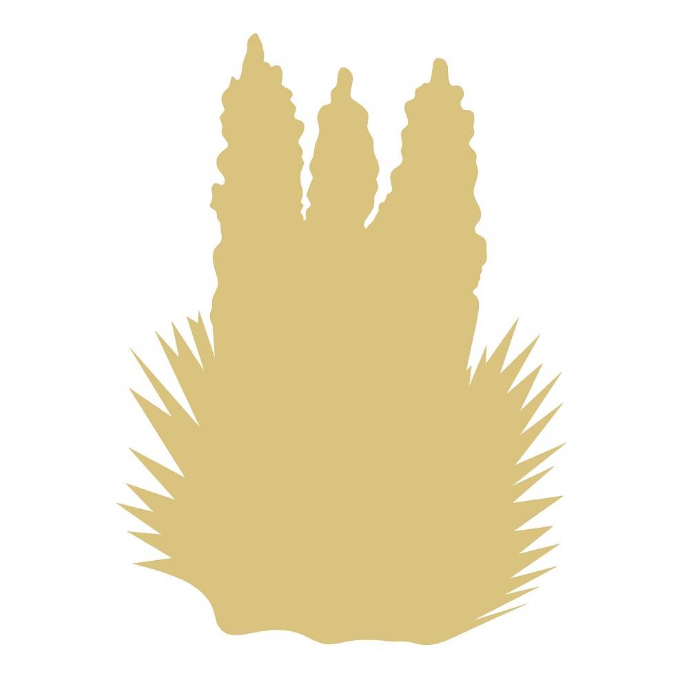 Basic Shape Yucca Plant MDF Cutout Desert Plant Silhouette - Unfinished For DIY
