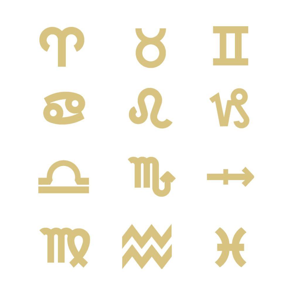 Basic Shape Zodiac Symbol MDF Cutout - Unfinished For DIY