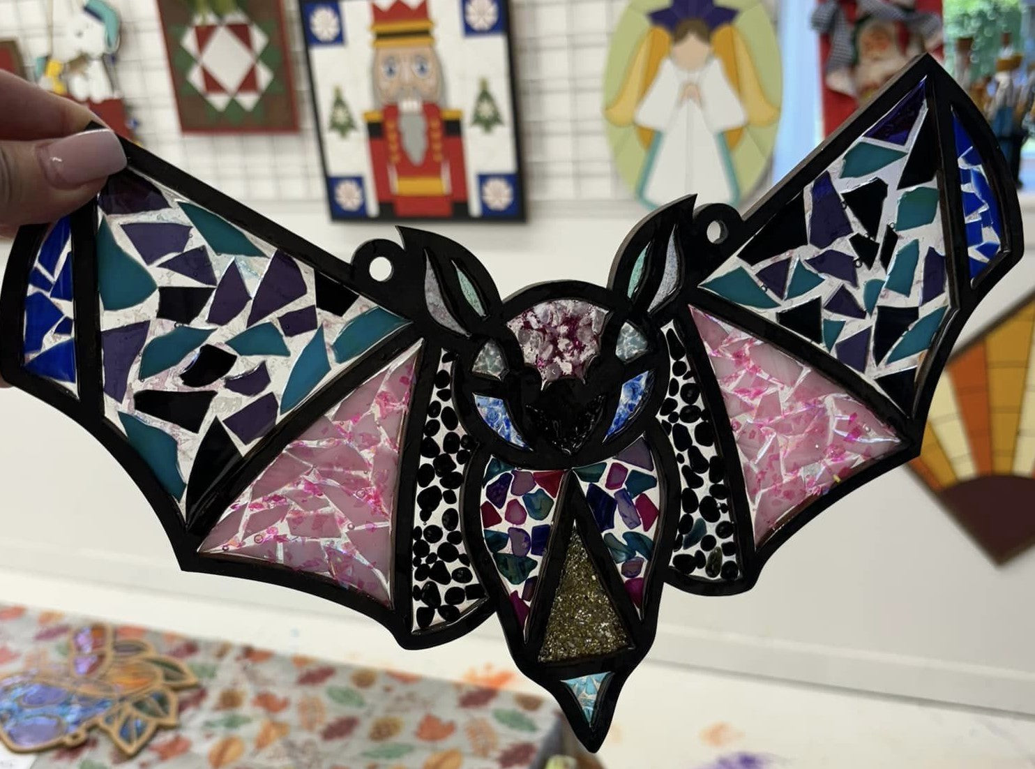 Laser Cut Bat Unfinished Wood Cutout Style 4 Art 1