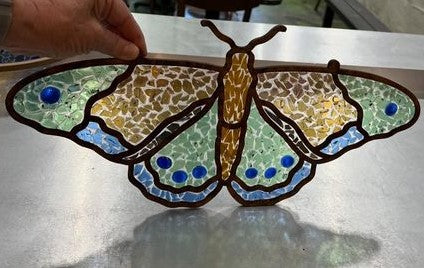 Faux Stained Glass Laser Cut MDF Cutout Butterfly Silhouette Style 10 - Unfinished For DIY