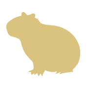 Basic Shape Capybara MDF Cutout Silhouette - Unfinished For DIY