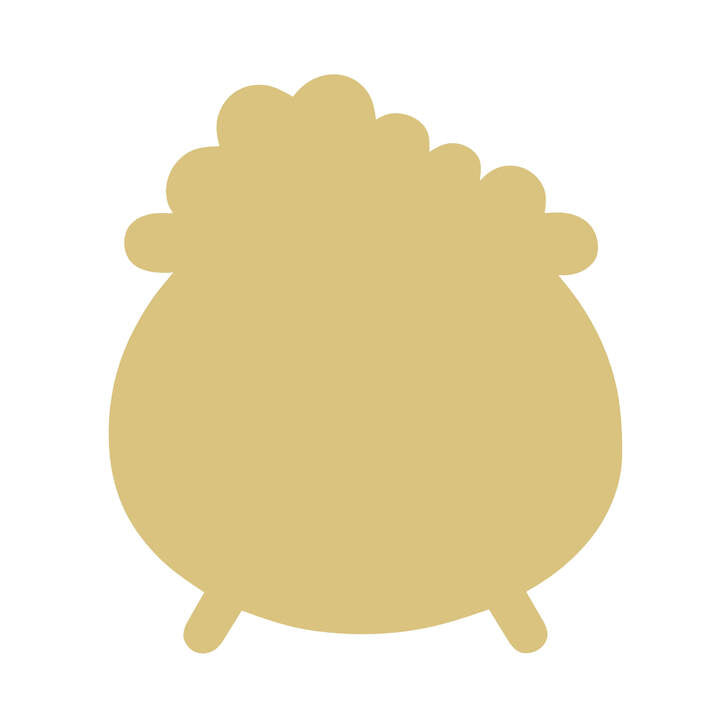 Basic Shape Cauldron MDF Cutout Poultry Silhouette - Unfinished For DIY