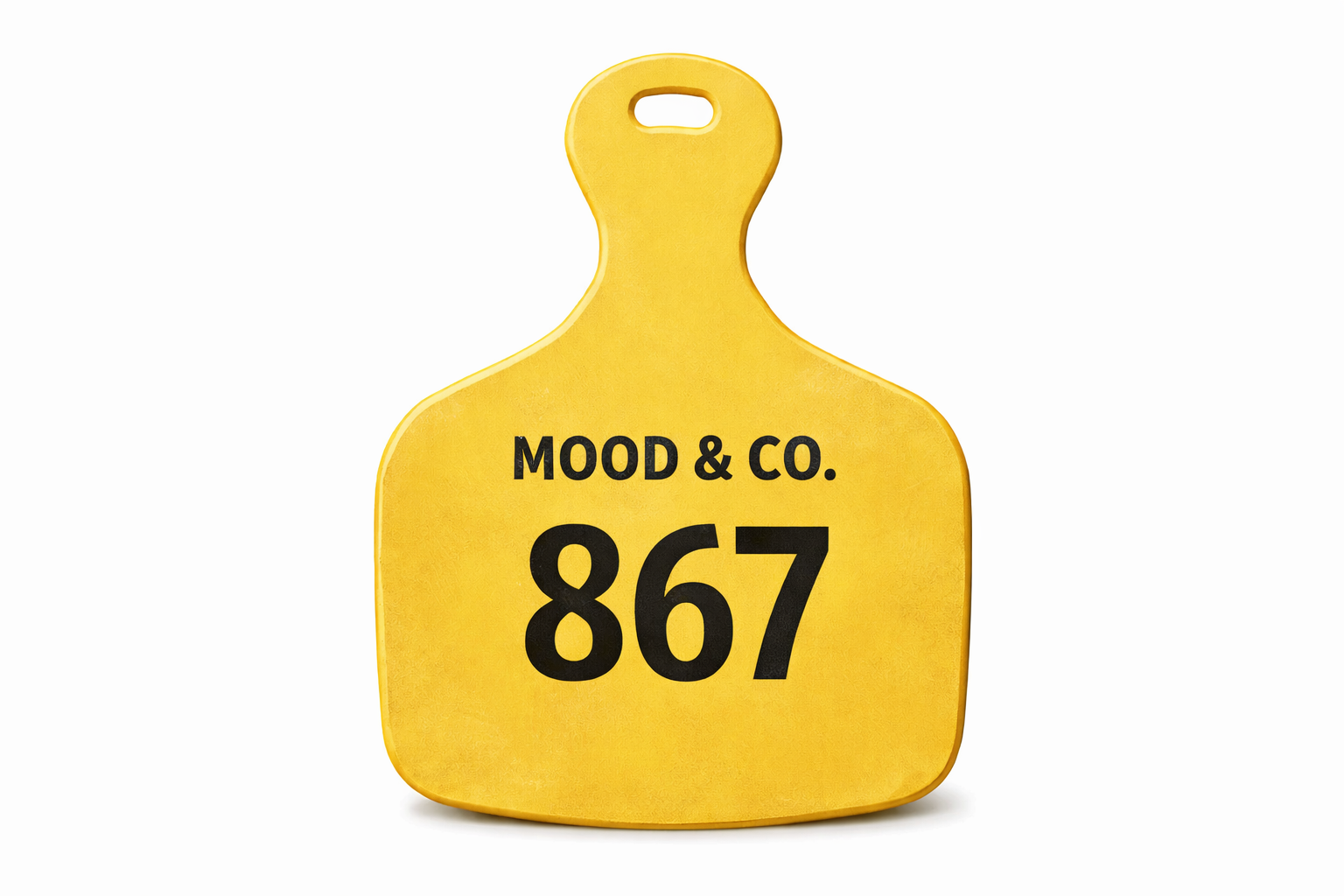 Basic Shape Cow Tag MDF Cutout Plain Silhouette - Unfinished For DIY