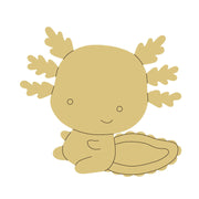 Design By Line Axolotl MDF Cutout Silhouette - Unfinished For DIY